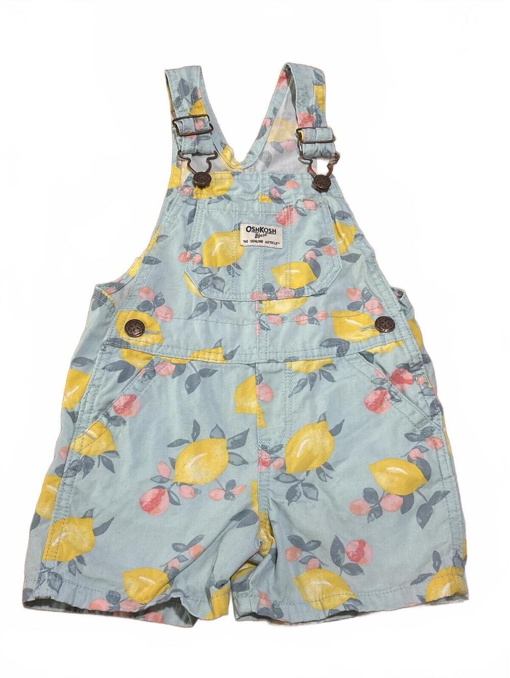 OshKosh B'gosh Toddler Overalls with Lemon Print Size 3T Toddler Girls Kids